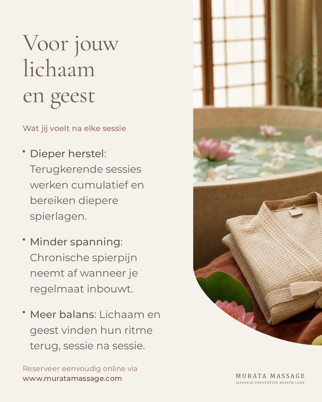 Slide 3 van 5 — De voordelen van een Yukata Comfort Pakket