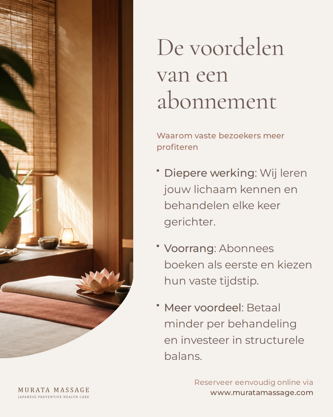 Slide 2 van 5 — Massage-abonnementen bij Murata