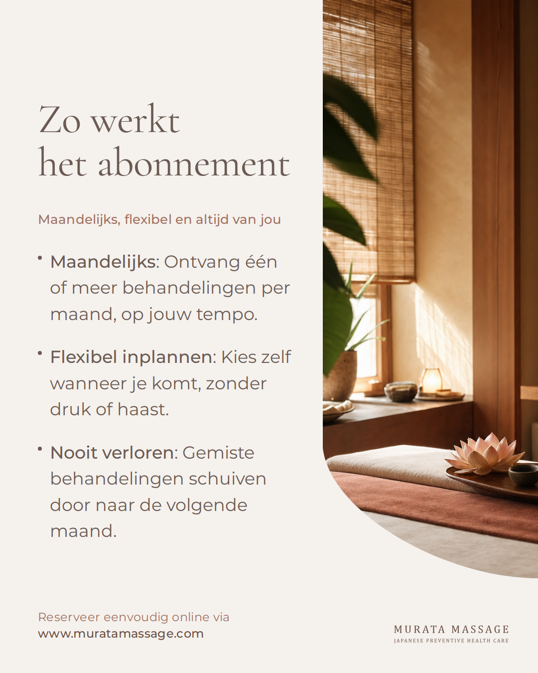 Slide 3 van 5 — Massage-abonnementen bij Murata