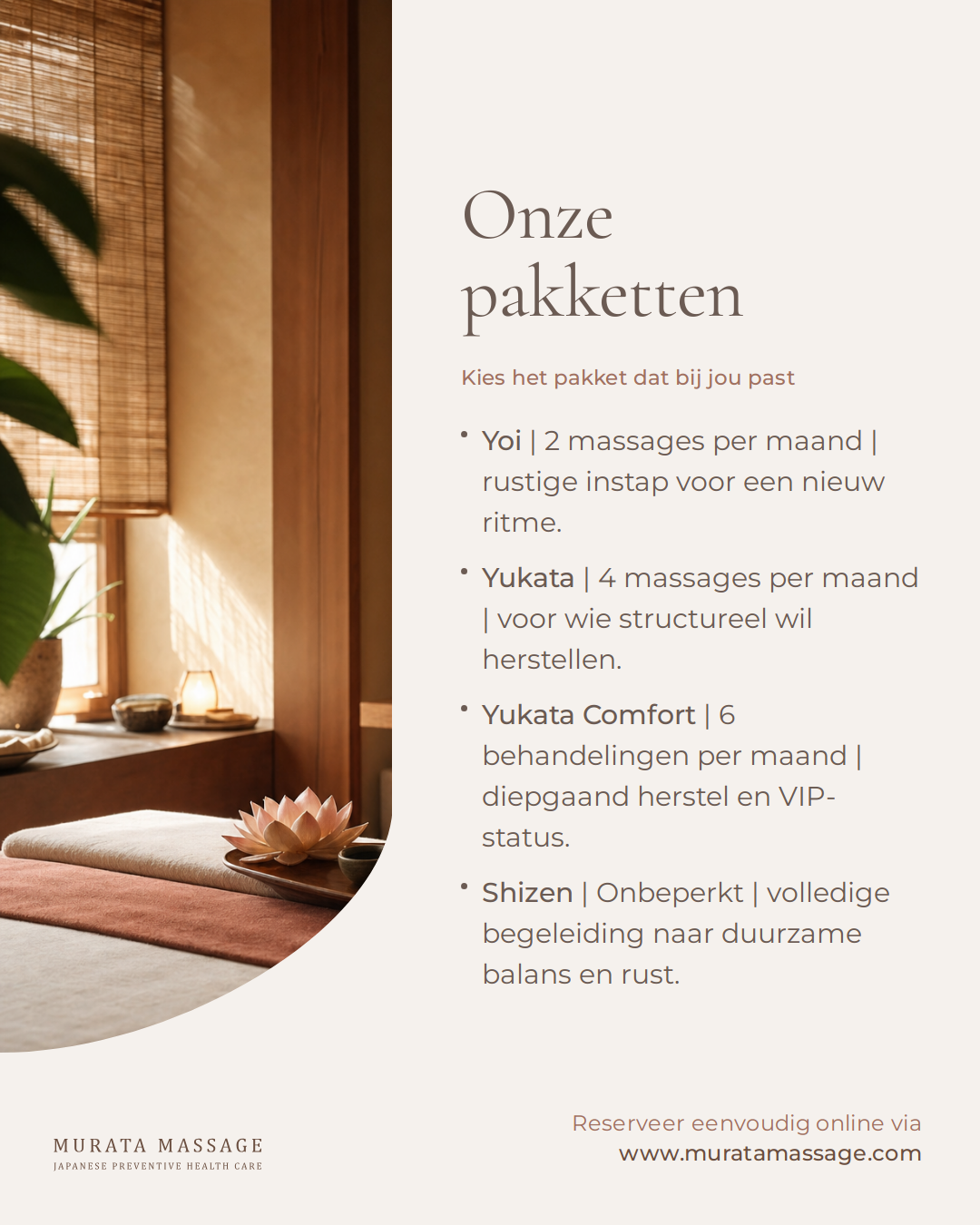 Slide 4 van 5 — Massage-abonnementen bij Murata
