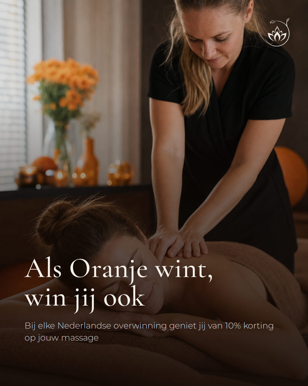 Slide 1 van 1 — WK-actie bij Murata Massage: als Nederland wint, krijg jij 10% korting op je massage.
